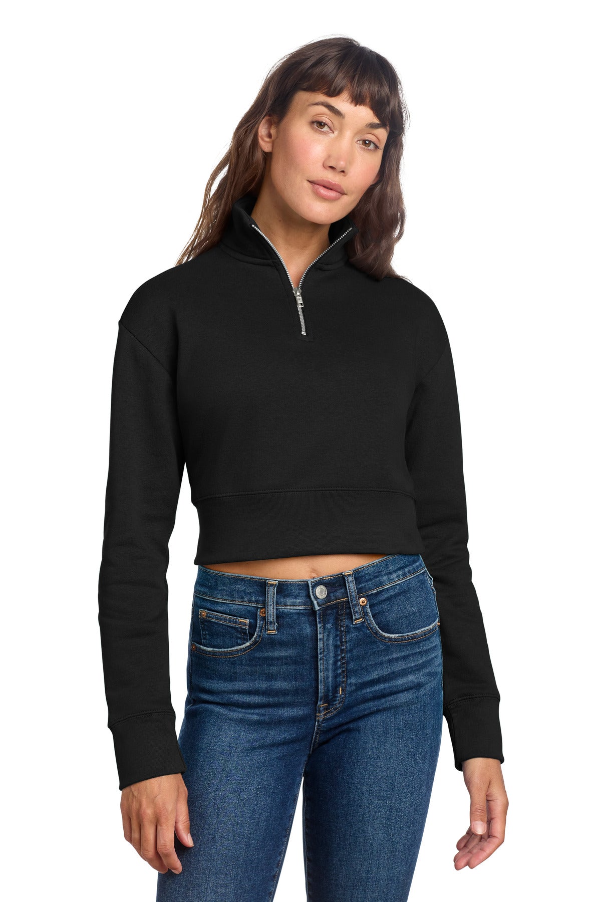 Women's Fleece 1/2-Zip | Soft Cropped Style | Decorator Ready